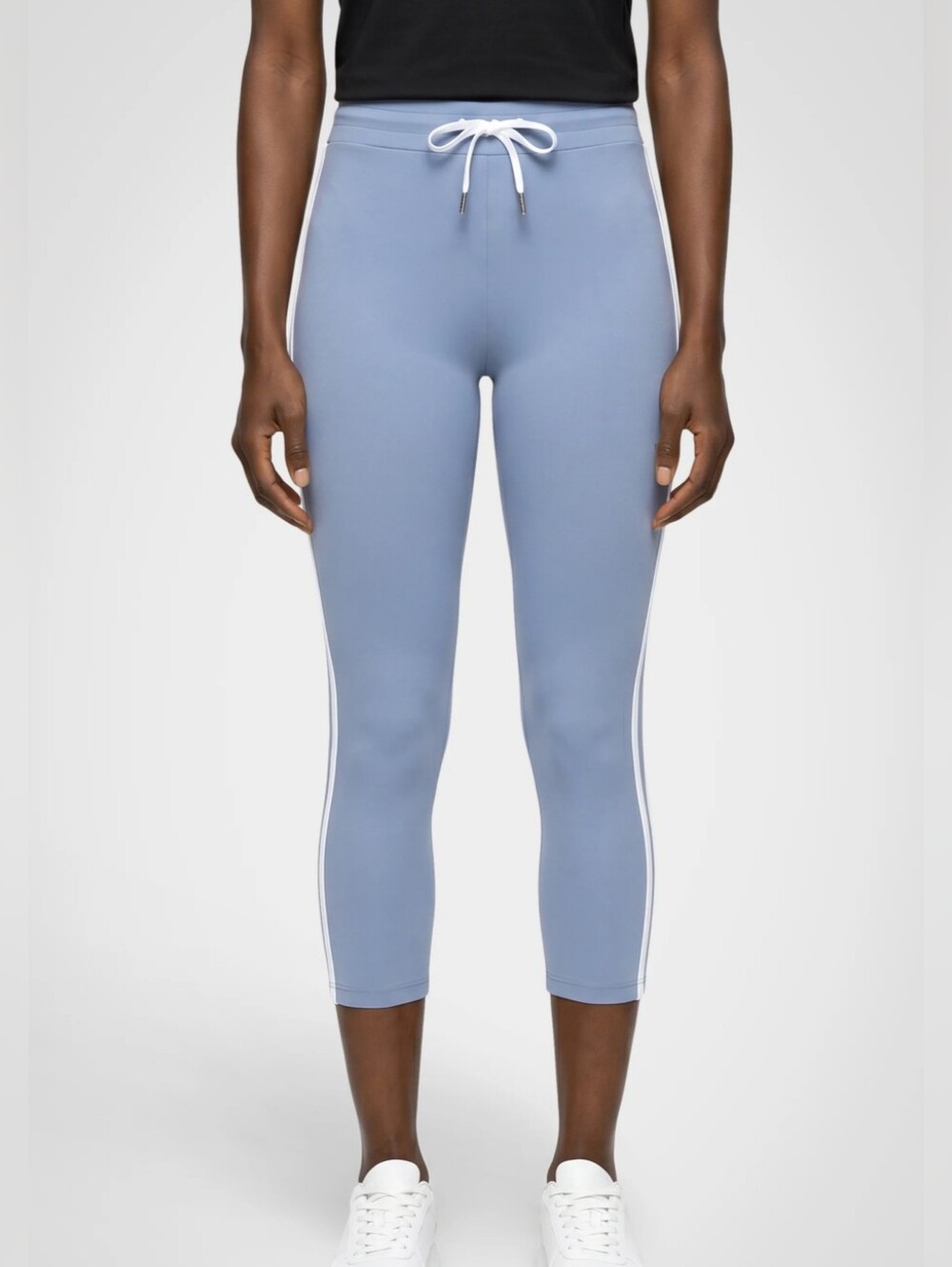 KYODAN | Women's Blue/White Fluxa Drawstring Waist High-Rise Capri Leggings